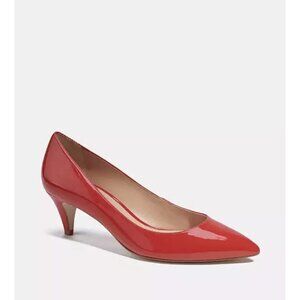 Coach Women's Sloane Patent Pump Shoes Color Sports Red Size 8